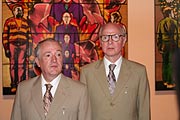 Gilbert & George kamen zur Ausstellungseröffnung am 10.06.2007 (Foto: MartiN Schmitz)